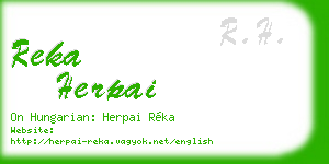 reka herpai business card